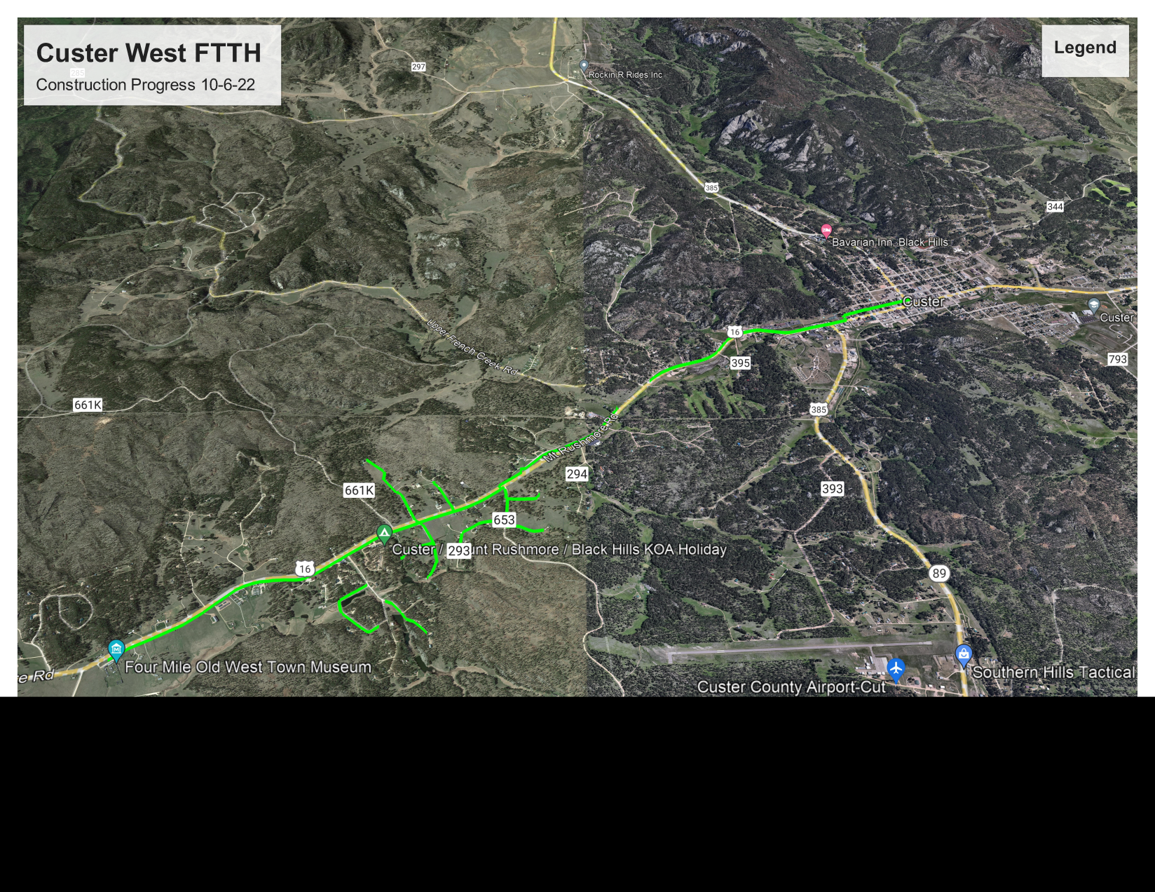 Custer West FTTH Construction Progress 10-6-22.png