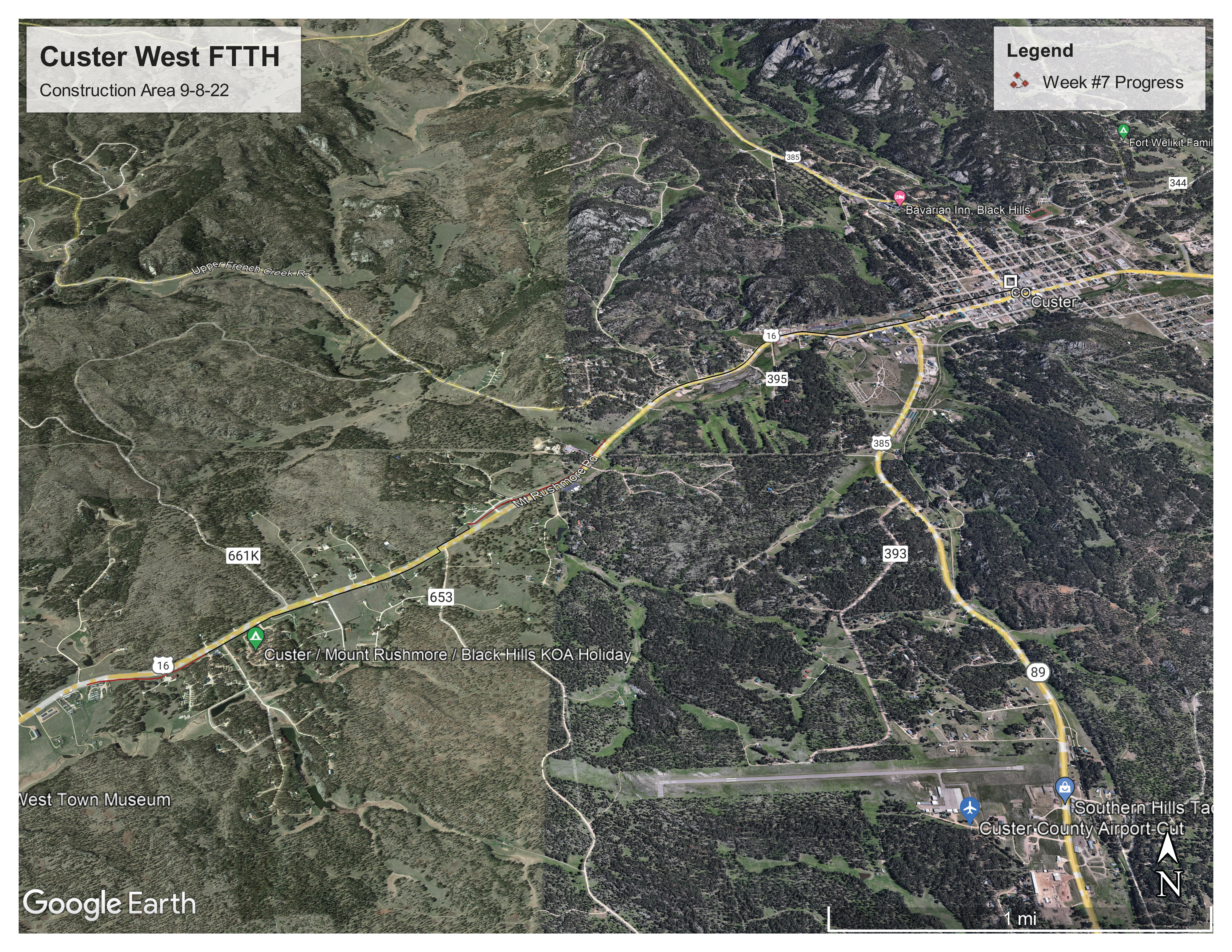 Custer West FTTH Construction Area 9-8-22.png